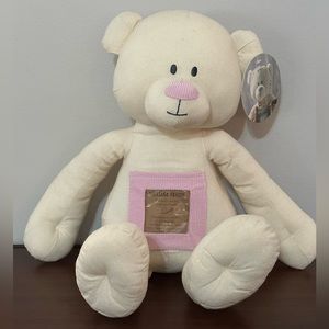 Demdaco Pink Message Friend Teddy Bear Baby Shower Activity Keepsake